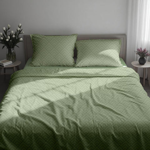LINENCART Bamboo King Size Bedsheet with 2 Pillow Covers | 100x106 in | 300 TC Floral Printed Bedsheet for Double Bed King Size | Ultra Soft & Anti-Microbial King Size Bed Sheet | Pack of 1, Aqua Blue