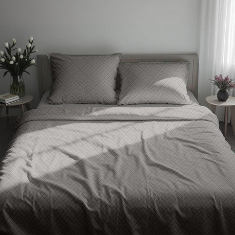 LINENCART Bamboo King Size Bedsheet with 2 Pillow Covers | 100x106 in | 300 TC Floral Printed Bedsheet for Double Bed King Size | Ultra Soft & Anti-Microbial King Size Bed Sheet | Pack of 1, Aqua Blue