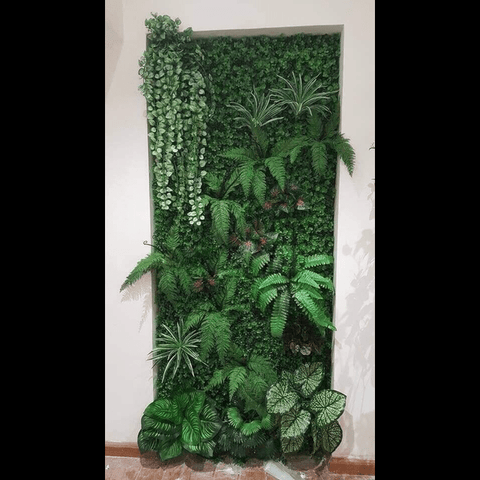 Trueliving Plant UV Protected Privacy Ivy Screen Faux Greenery With Flower Wall Decor Outdoor Indoor Use Backyard Garden Decoration 20" x 20"