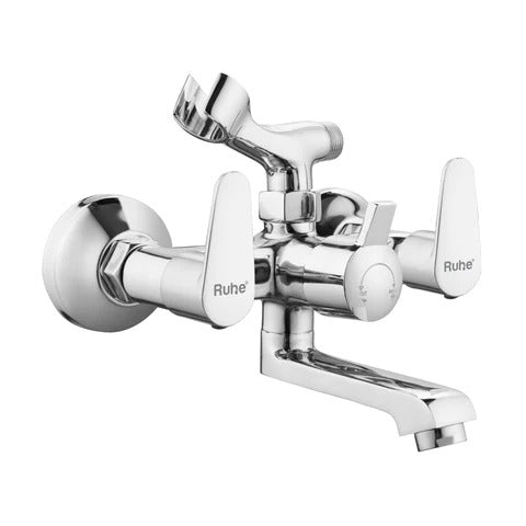 Trueliving Classy Eclipse Telephonic Wall Mixer Brass Faucet (with Crutch)20 Inches