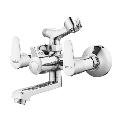 Trueliving Classy Eclipse Telephonic Wall Mixer Brass Faucet (with Crutch)20 Inches
