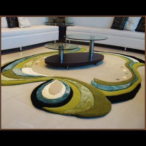 Trueliving Flower Designer ‎Carpet Multicolor Round 9X9 Feet