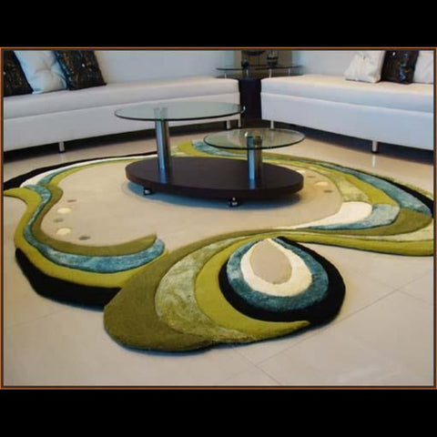 Trueliving Flower Designer ‎Carpet Multicolor Round 9X9 Feet