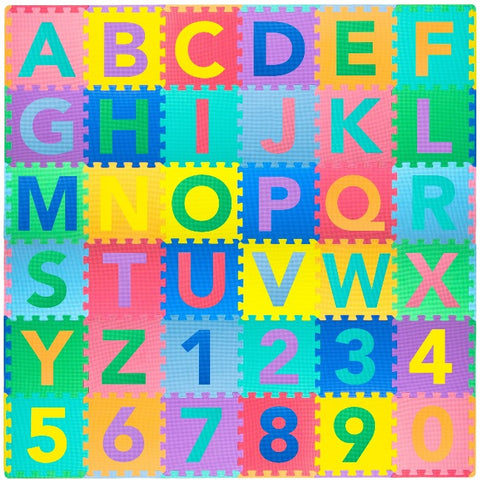 Trueliving Kids Puzzle 36 Tiles Educational Interlocking alphabet puzzle mat  (Multicolor)