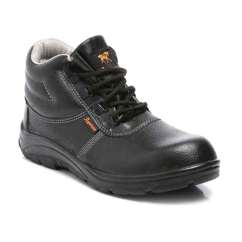 Trueliving_New Arrivals-Safety Products-Agarson Rockford Steel Toe Black & Grey Work Safety Shoes, Size: 8
