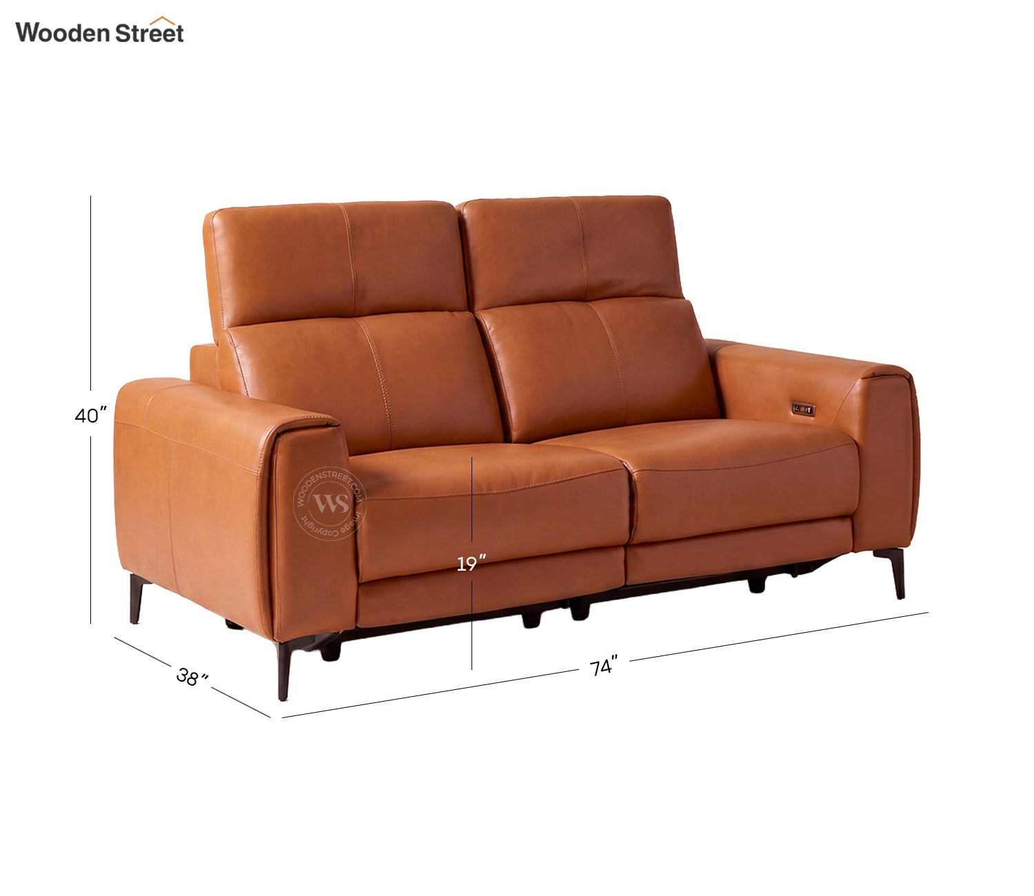 Blacksburg Luxe Electric Recliner 3+2 Seater Sofa (Urban Tan)
