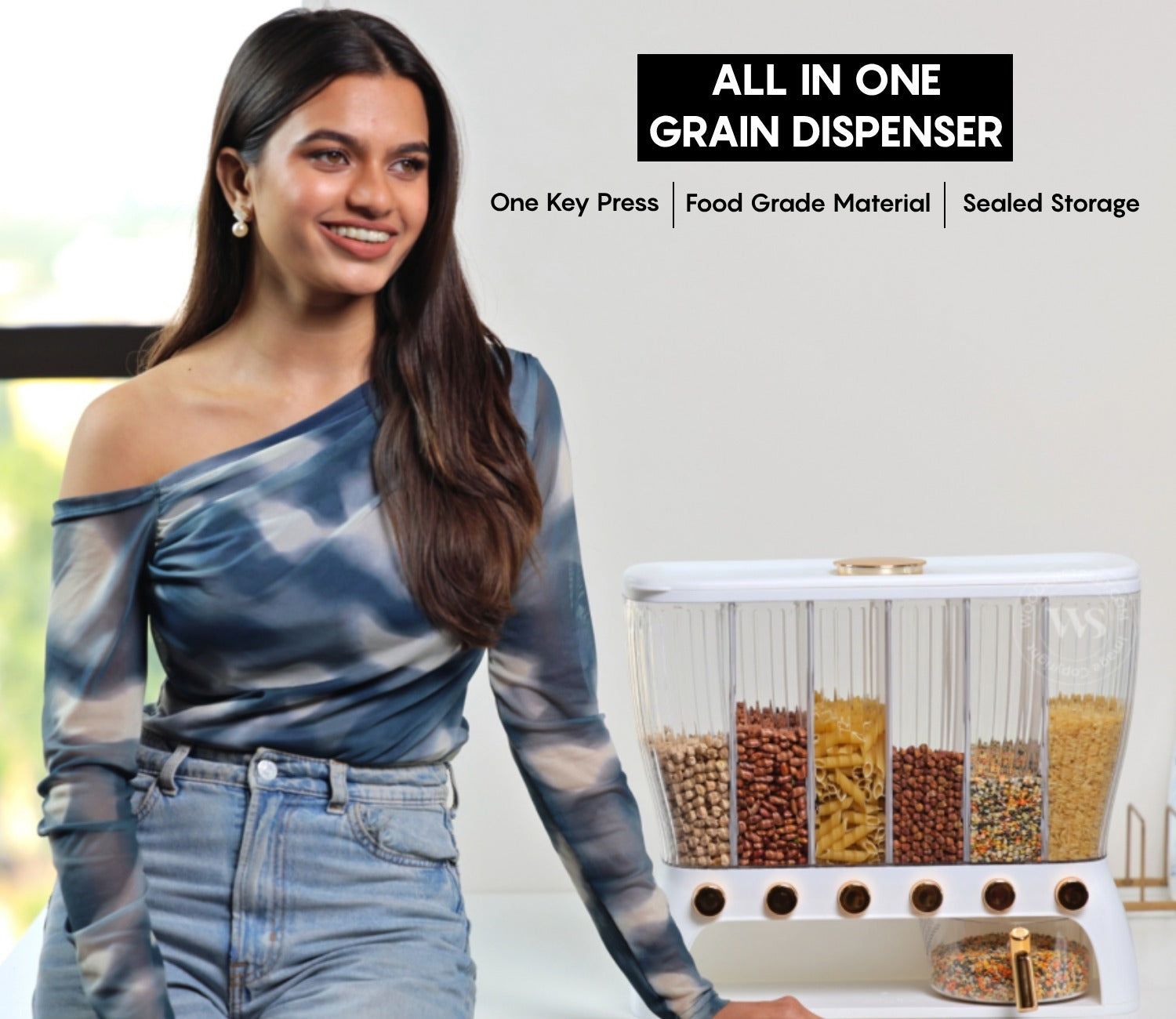 Everest 6-Compartment All-In-One Grain Dispenser