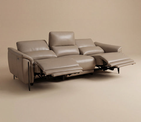 Dennis Luxe Electric Recliner 3 Seater Sofa (Urban Beige)