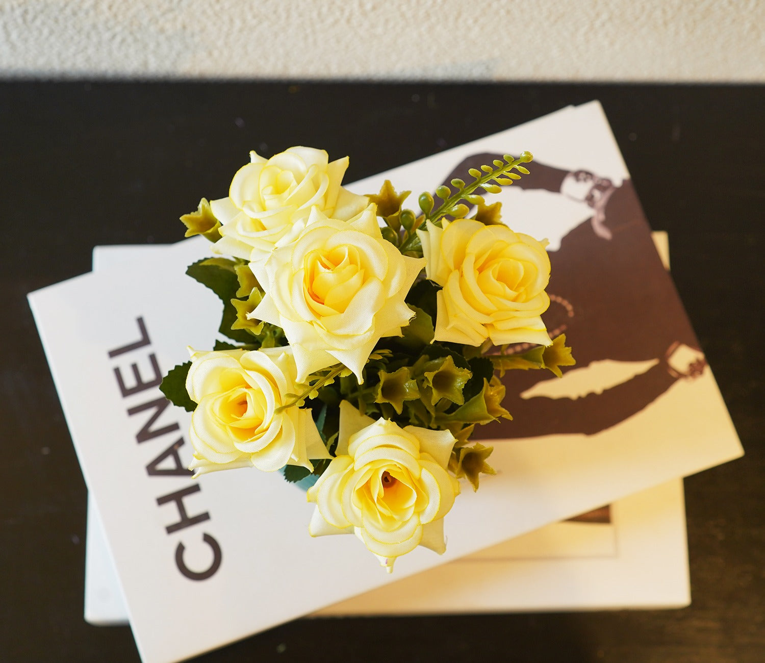 Artificial Flower With Ceramic Pot (Green)