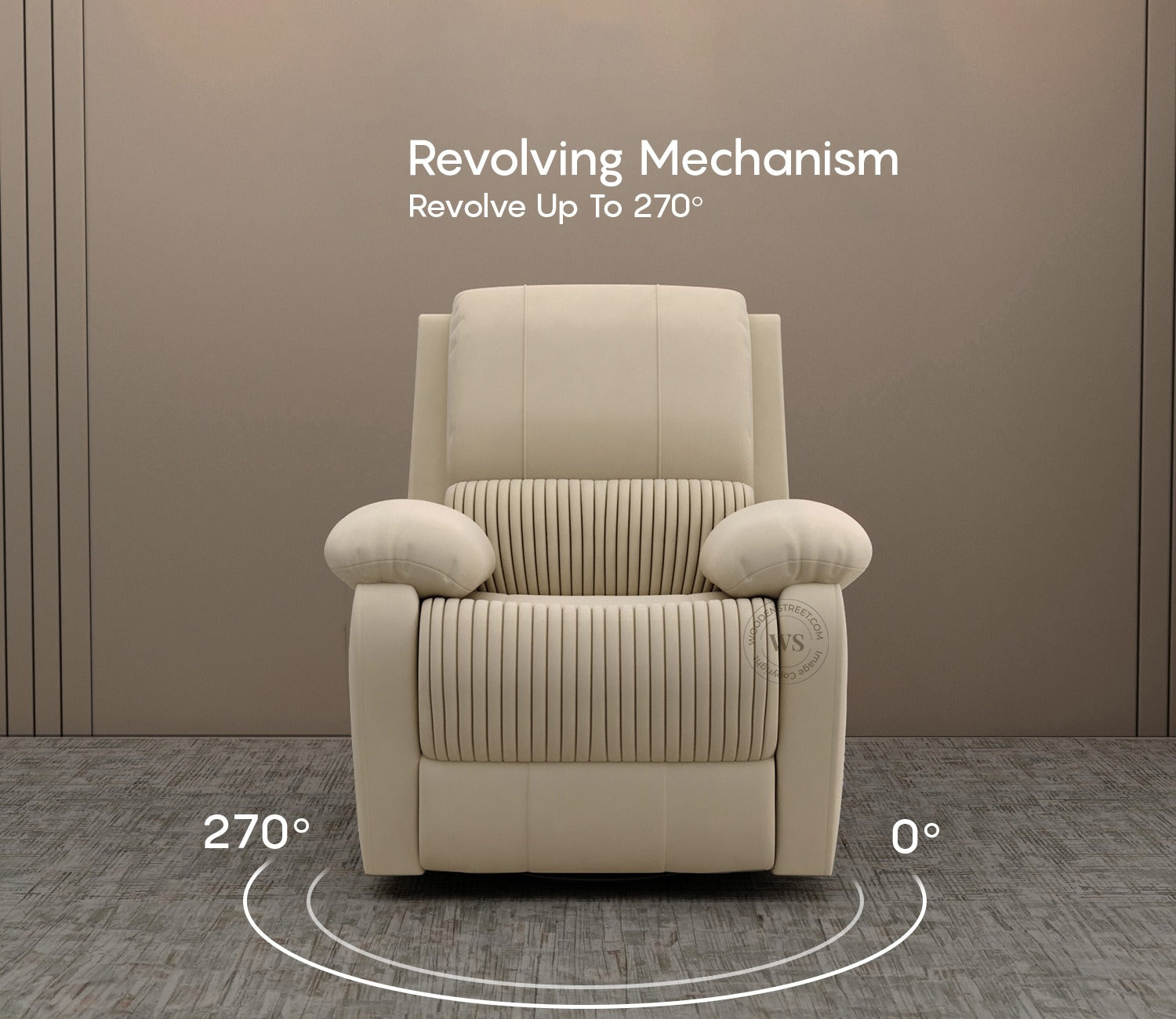 Arvana Motorized Recliner Sofa (Beige)