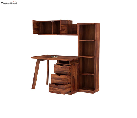 Grande Kids Study Table With Drawers (Honey Finish)