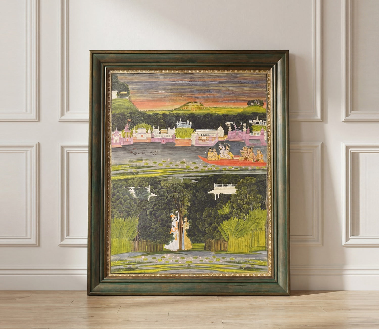 Heritage Pichwai Palace Landscape - Traditional Sacred Art