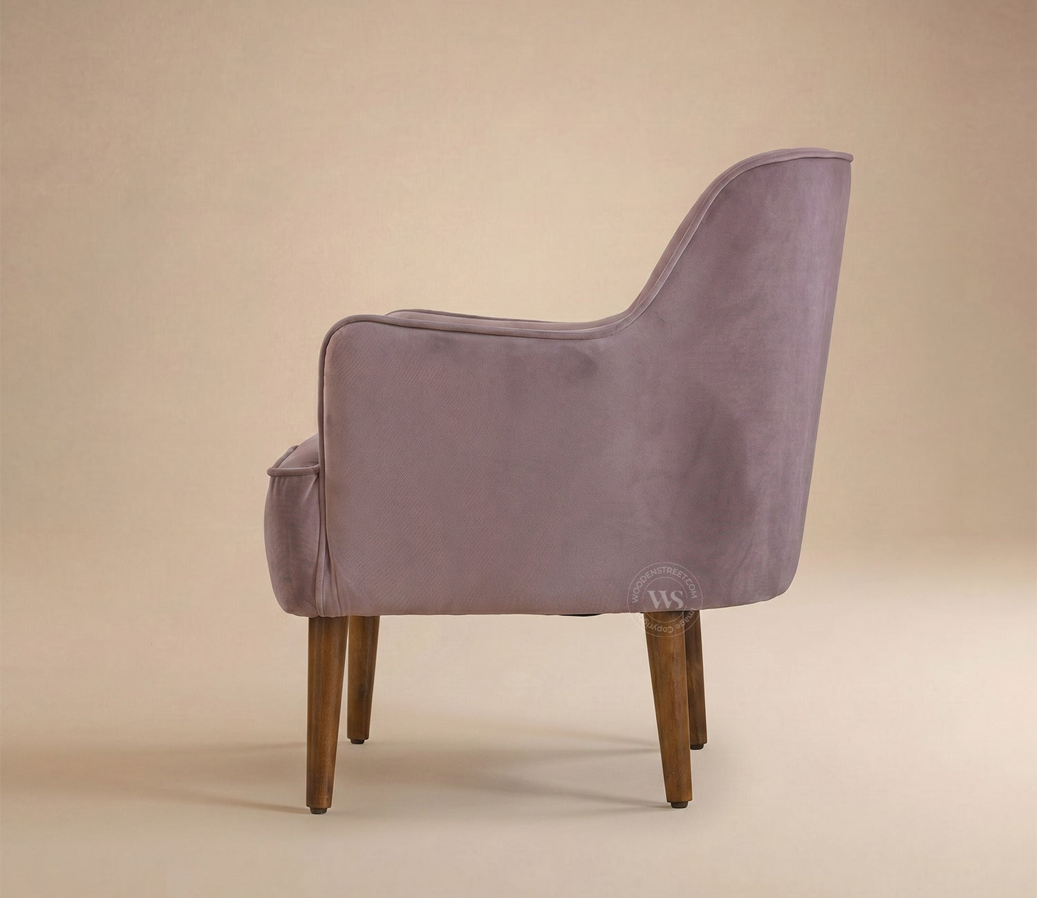 Avira Premium Upholstery Lounge Chair (Salmon Pink)