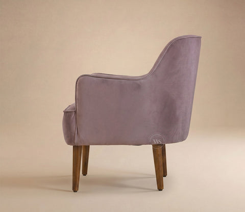 Avira Premium Upholstery Lounge Chair (Salmon Pink)