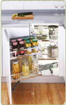 Trueliving_DIAMOND ARENA MAGIC CORNER (SOFT CLOSE) 38"*20"*20" White Strip