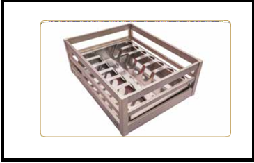 Trueliving_MATTEE CHAMPAGNE THALI BASKET - 8” *15" 380  MM/450M Cabinet