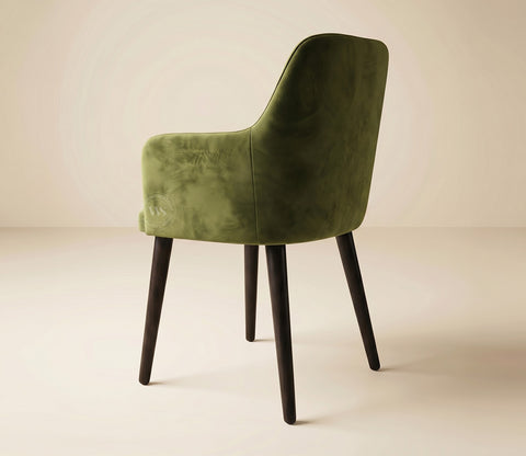 Aureya Upholstered Arm Chair (Dark Olive Green)