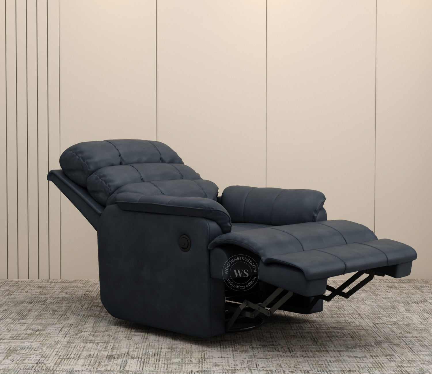 Valencia Motorized Recliner Sofa (Blue)
