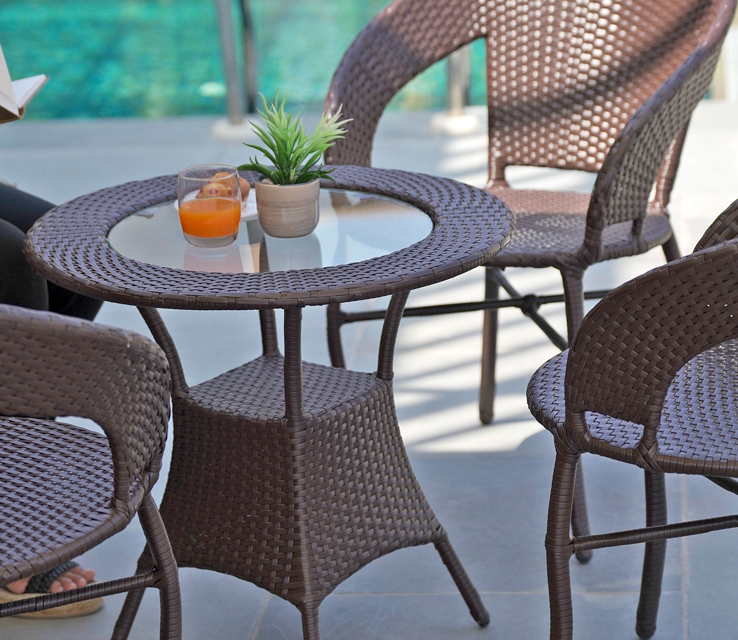 Milano 2 Seater Outdoor Set (Brown)