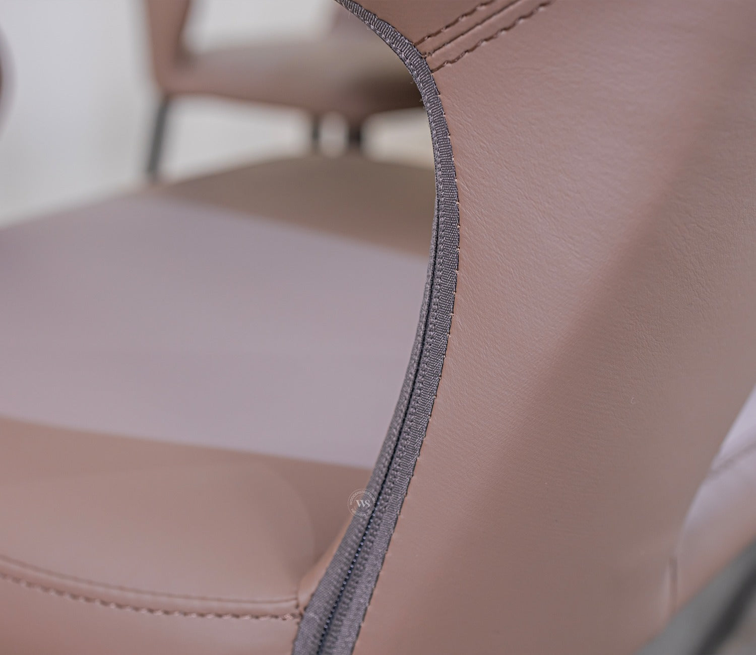 Koby Modern Dining Chair with Tapered Legs - Full Leatherette Design (Orange)
