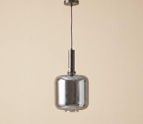 Lustrous Glass Pendant Light (Grey)