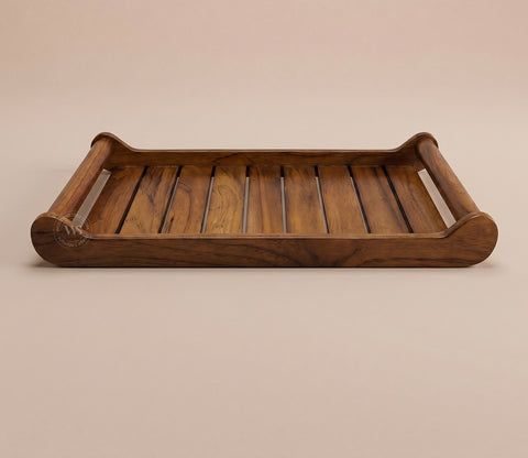 Cruiser Mango Wood Handcrafted Rectangular Serving Tray (Medium)