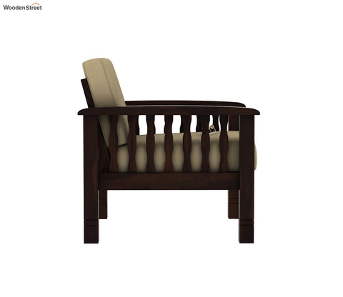 Olympia 1 Seater Wooden Sofa (Walnut Irish Cream)