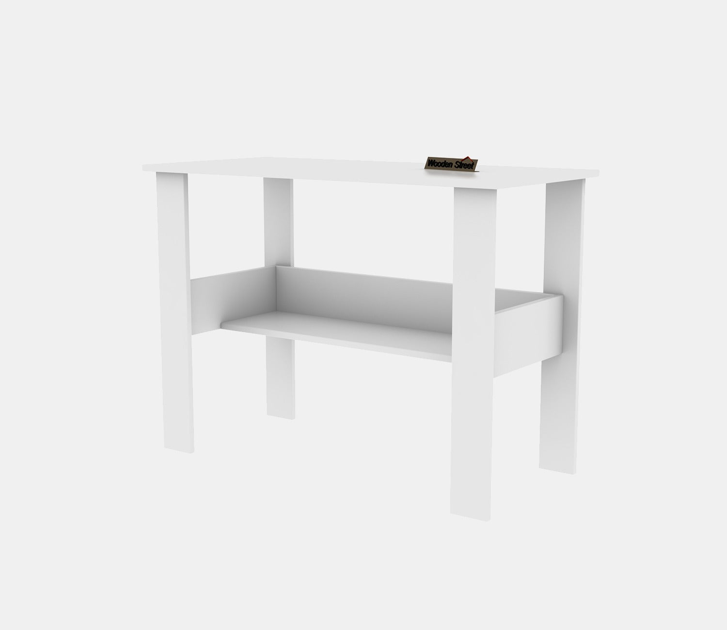 Brook Engineered Wood Study Table (Frosty White Finish)