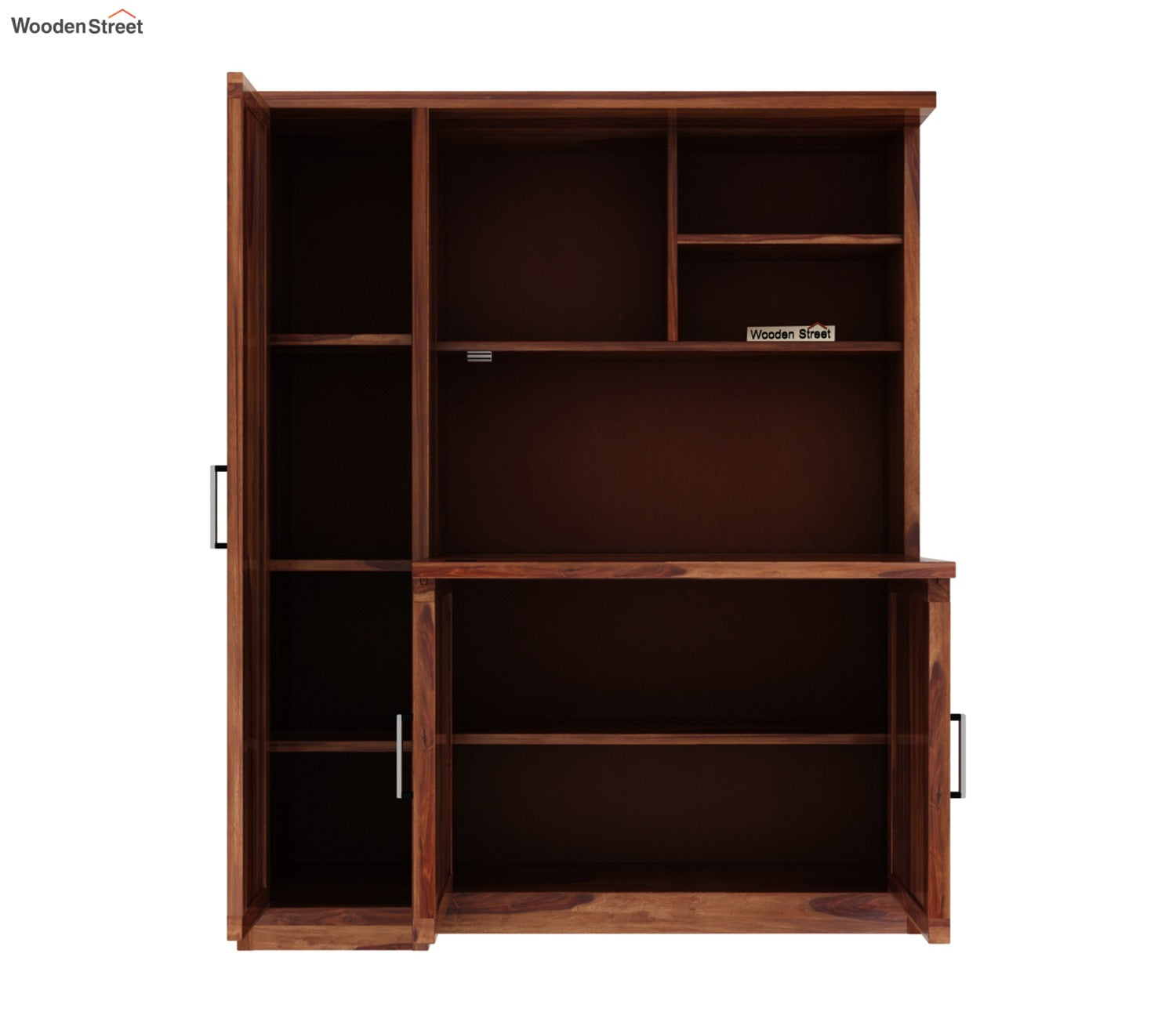 Amstel Study Table Cum Bookshelf (Honey Finish)