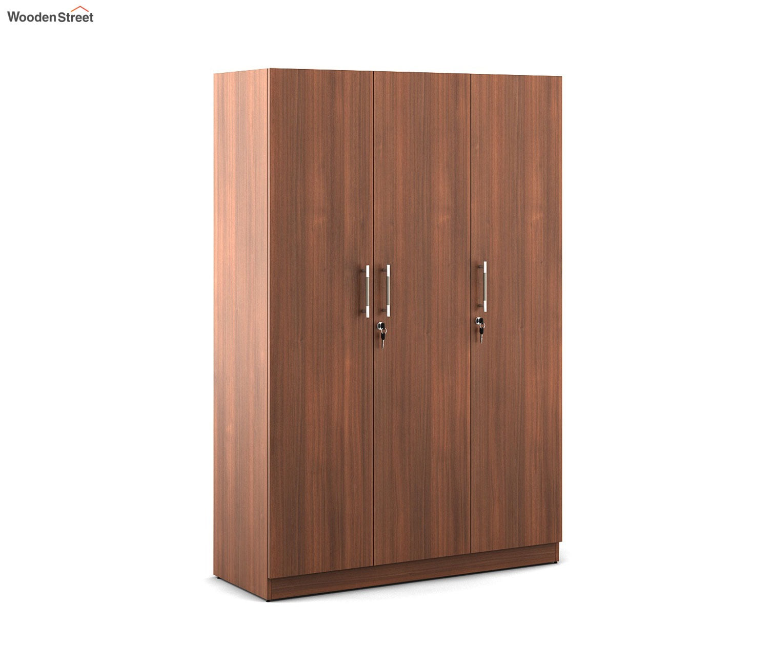 Kosmo Optima 3 Door Engineer Wood Wardrobe (Exotic Teak Finish)