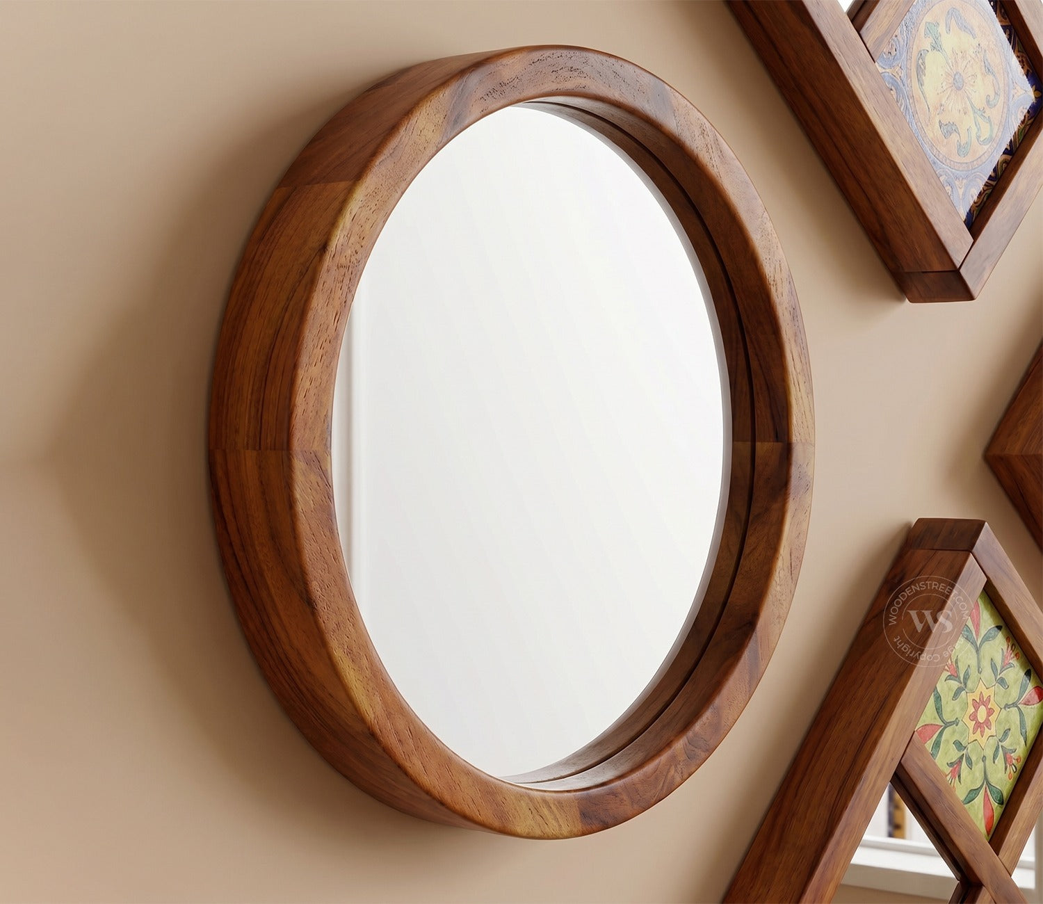 Bohemian Mirror Collage (Honey Finish)