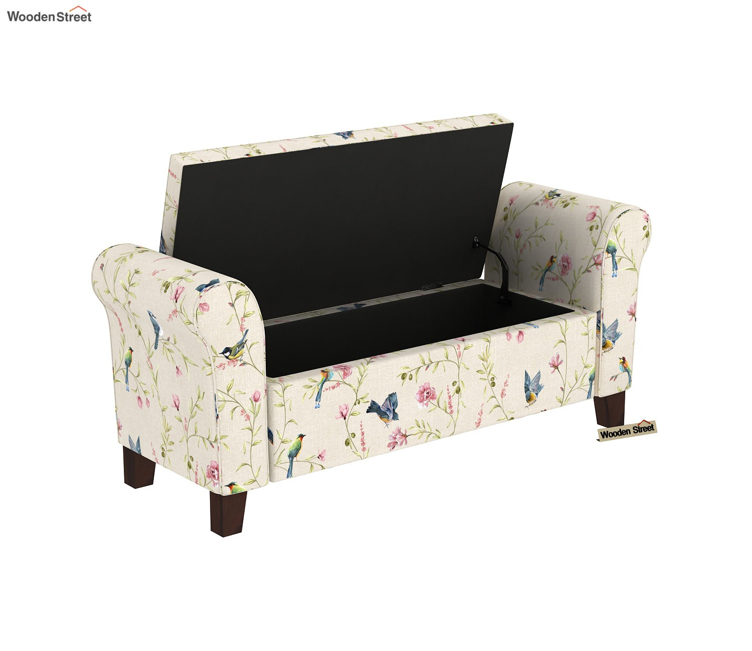 Jade Bench With Storage (Cream Robins)