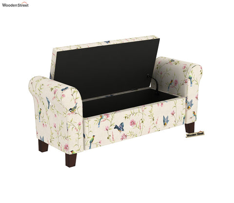 Jade Bench With Storage (Cream Robins)