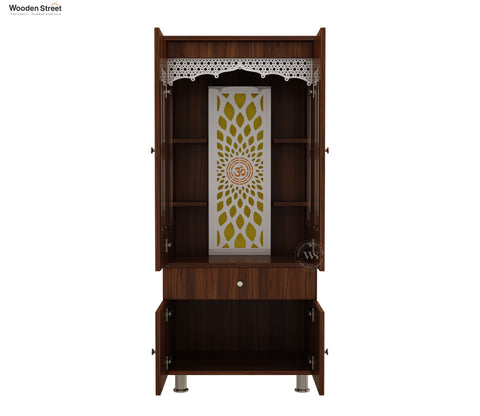 Atharv Engineered Wood Home Temple With Inbuilt LED Light System (Exotic Teak)