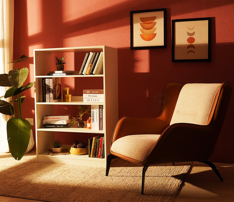 Astra Open Bookshelf (Frosty White Finish)
