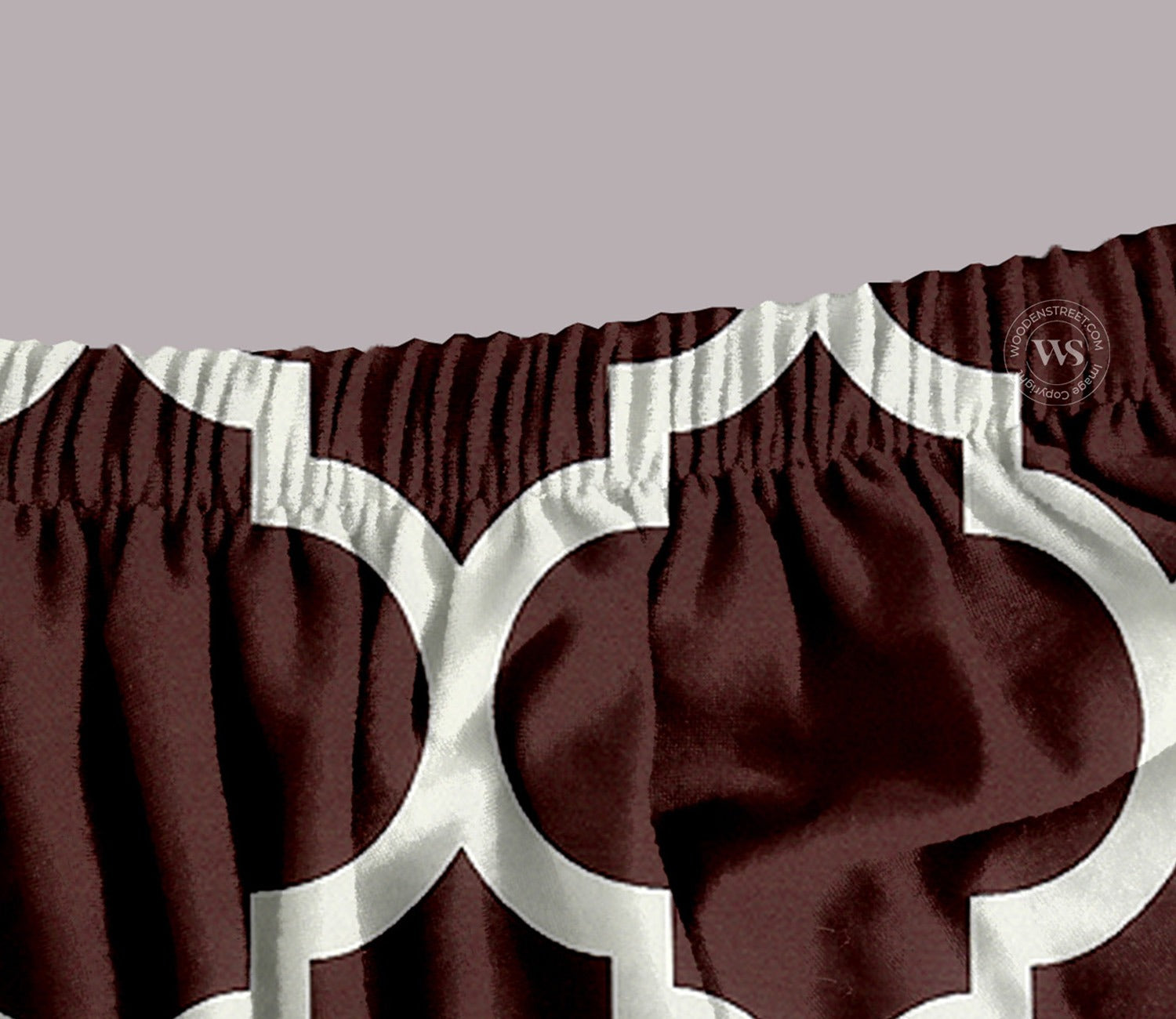 Terria Printed Polyester Spandex Chair Cover - One Piece (Brown)