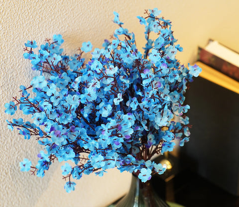 Harmony Gypsophila Artificial Flower- Set Of 5 (Blue)