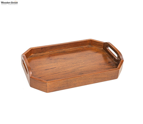 Cosmos Mango Wood Handcrafted Octagonal Serving Tray (Medium)