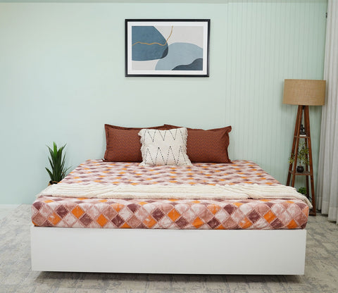 Jasper Celebration Queen Size Bedsheet (Red)