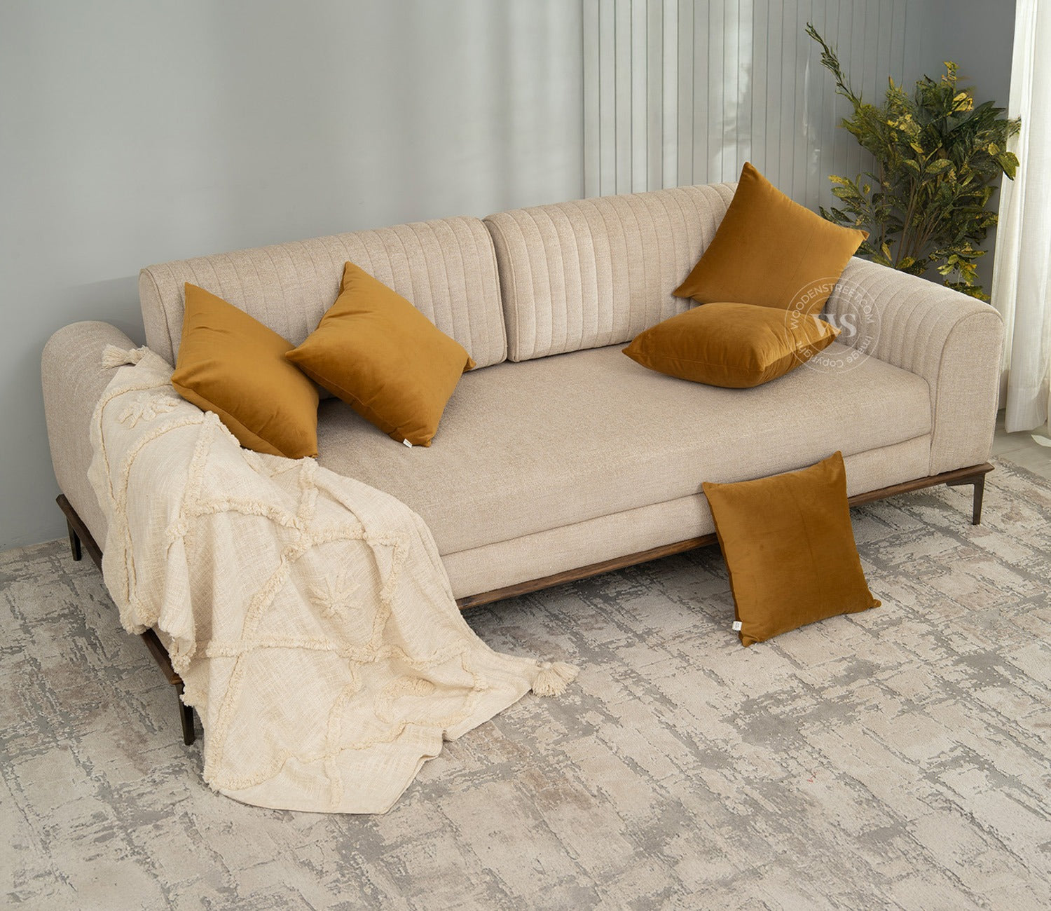 Cupid Velvet Cushion Cover - Pack of 5 (16 x 16 Inches, Chestnut Brown)