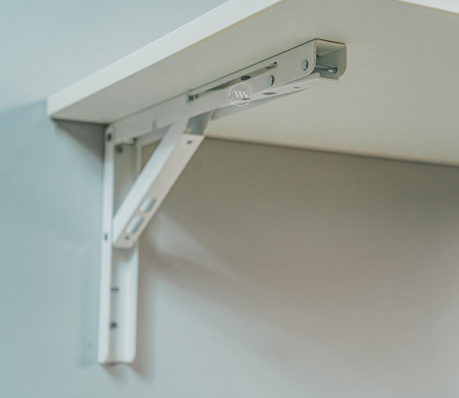 Stanko Foldable Wall Mounted Engineered Wood Study Table (Frosty White Finish)