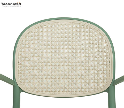 Avelis Premium Outdoor Chair with Rattan-Style Weave & PP Durability (Green)
