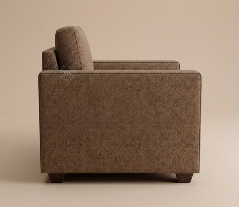 Albus One Seater Fabric Sofa (Sand Brown)