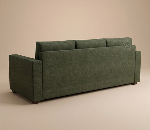 Albus 3 Seater Fabric Sofa (Sage Green)