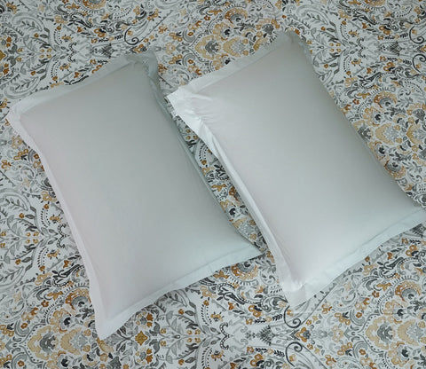 Yantra 180 TC Flat Pure Cotton King Size Bedsheet With 2 Pillow Covers (White)
