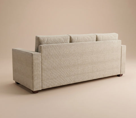 Albus 3 Seater Fabric Sofa (Cottage Ivory)