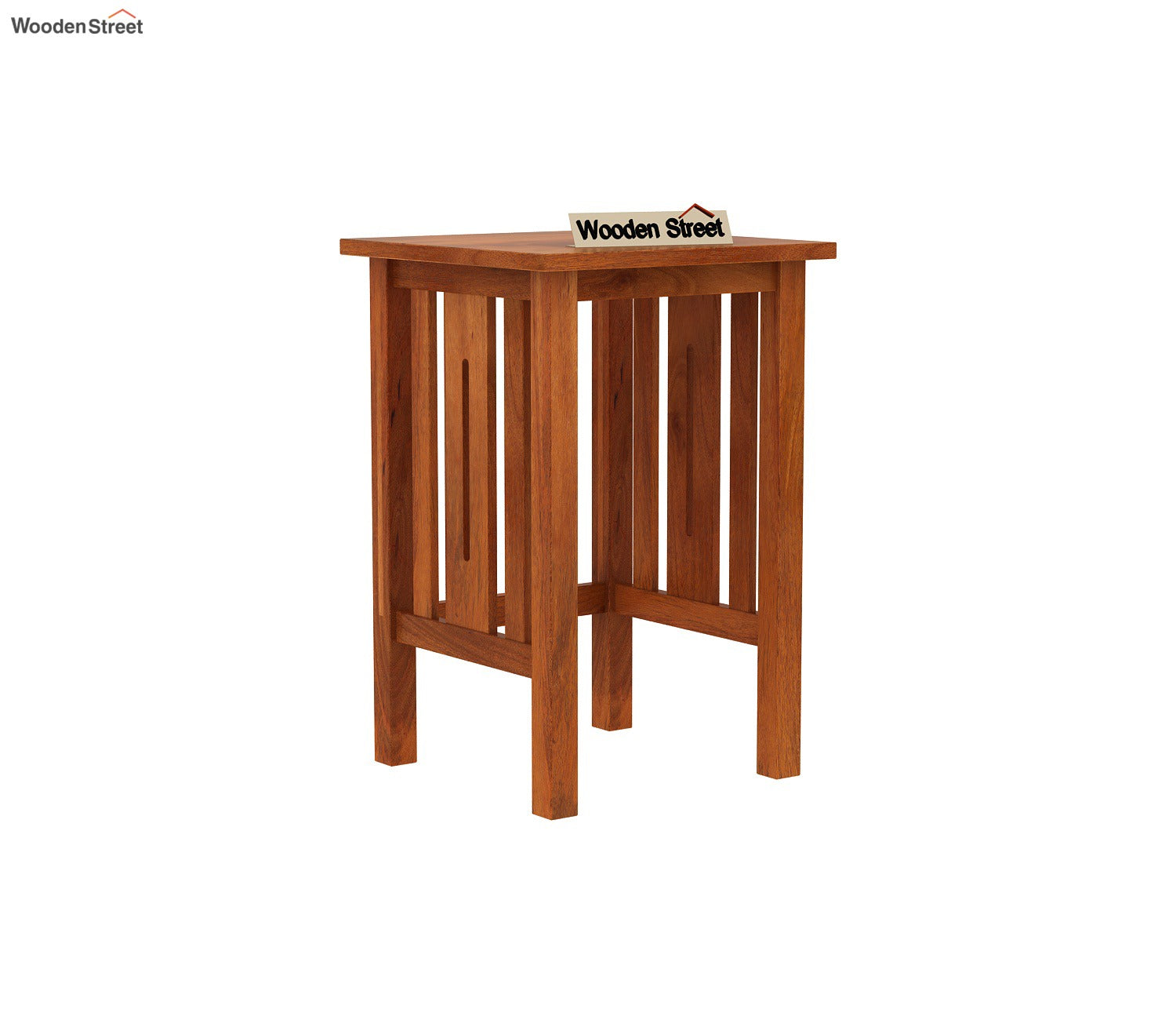 Ayotte Solid Wood Nest of Tables (Honey Finish) - Set Of 3