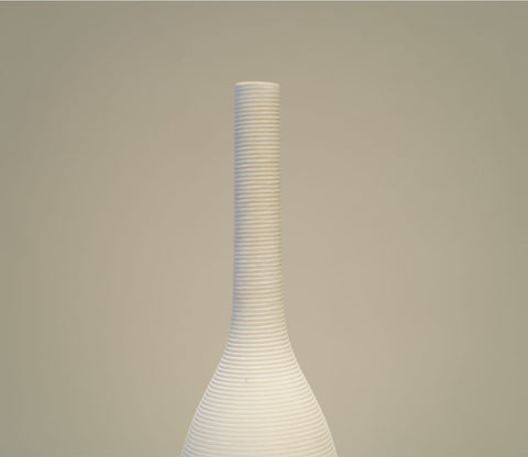 Eternity White Ceramic Long Vase