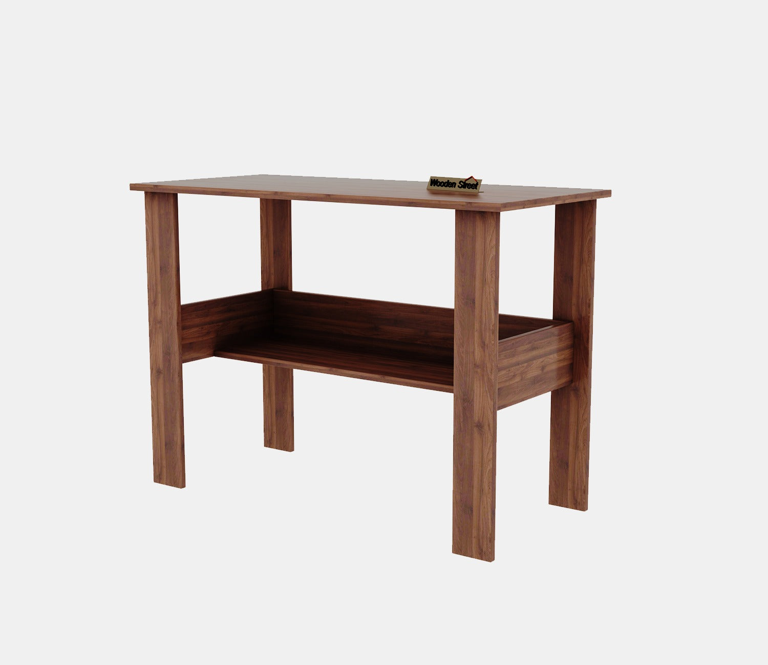 Brook Engineered Wood Study Table (Columbian Walnut Finish)