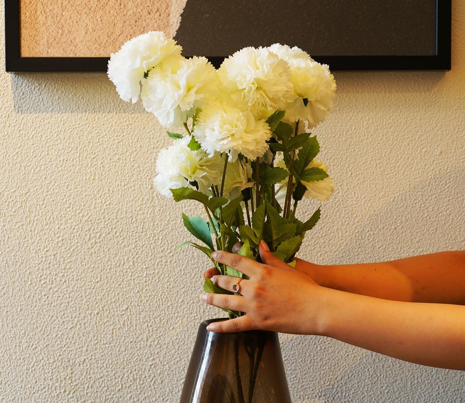 Forever Flora Artificial Hhydrangea Flower- Set Of 3 (White)